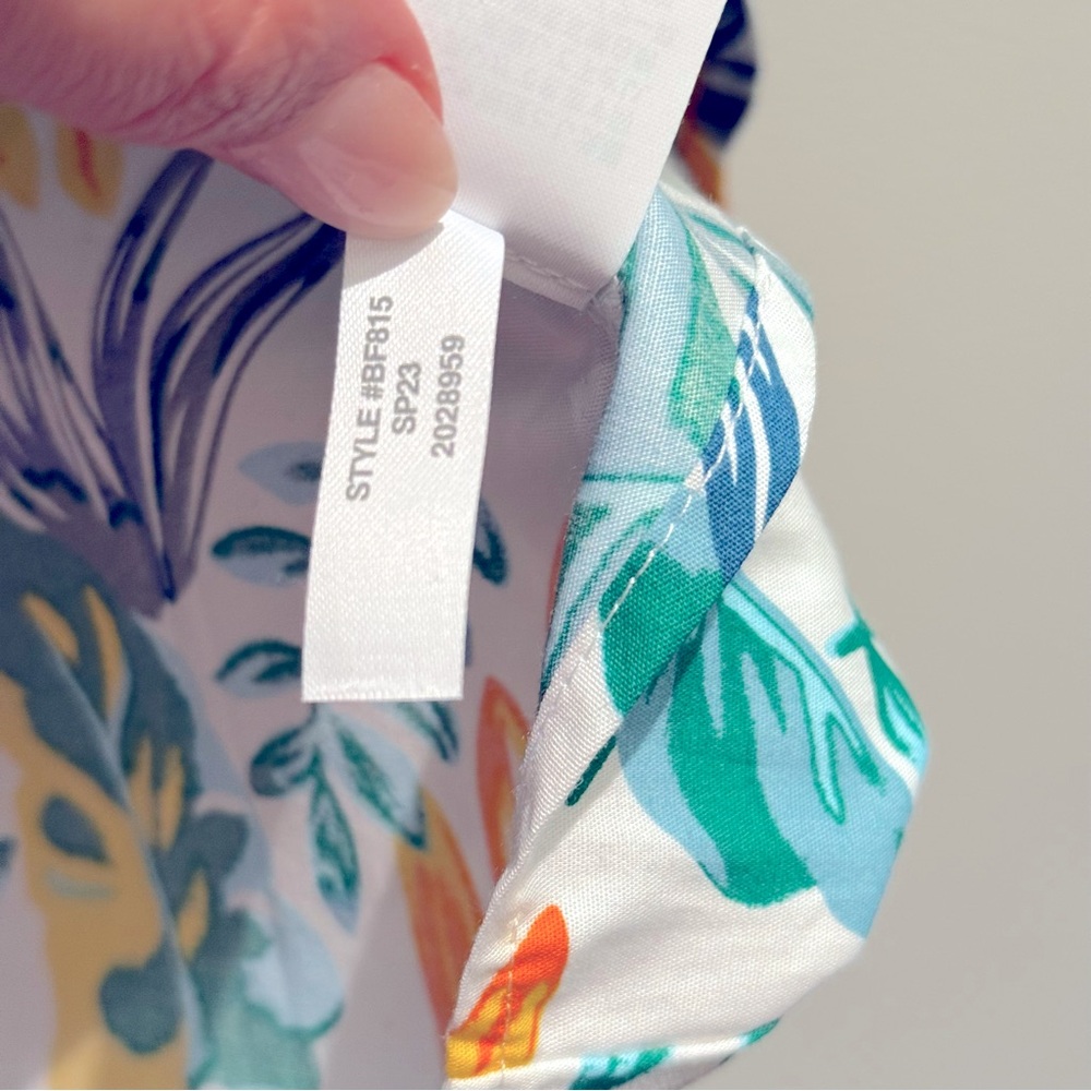 NWT- J. Crew Sleeveless pineapple cotton poplin shirt in signature fit Size S - Picture 7 of 8